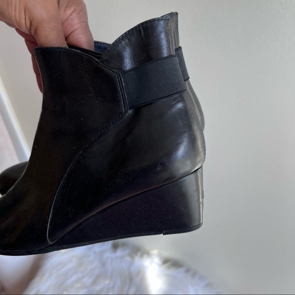 Vaneli black faux leather boots shoes size 9.5M - Picture 6 of 16